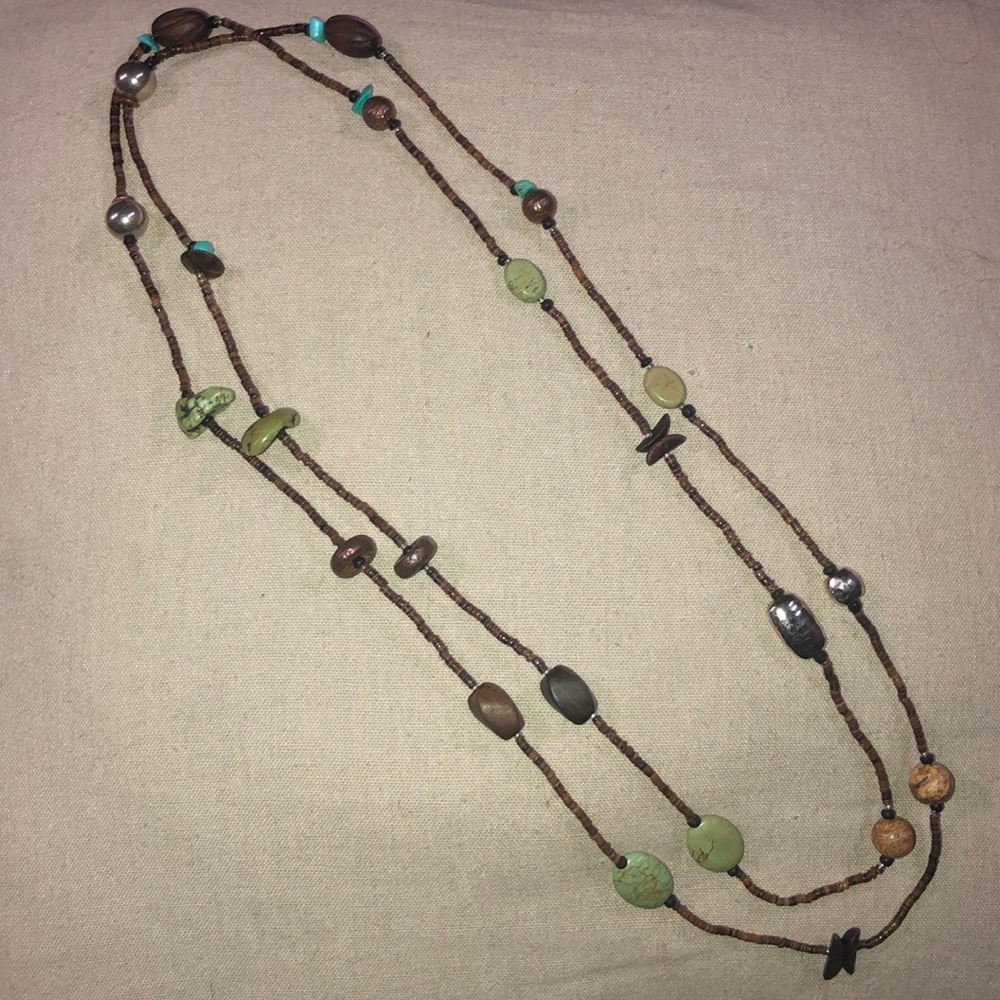 Silpada Howlite, Copper, Jasper, Wood 60" Necklace